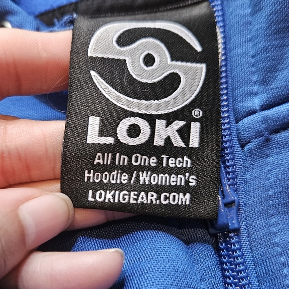 Loki all-in-one tech hoodie running jacket convertible built-in mittens - Picture 9 of 14